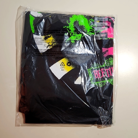 ❤️NWT VINTAGE HOT TOPIC BEETLEJUICE TEE GIANT SANDWORM - SIZE 2X - HALLOWEEN - Picture 4 of 11